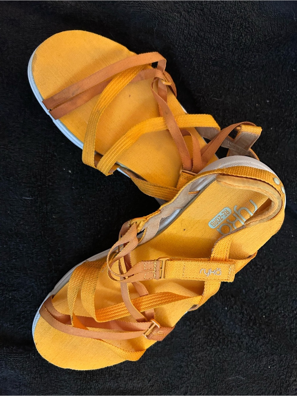 Ryka Mirasa Re-Zorb Women's Orange Strappy Sport Sandals